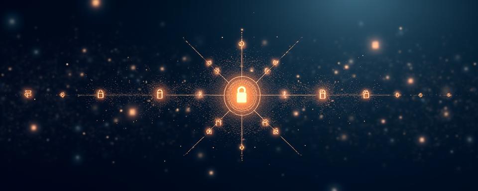 صورة تجريدية للأمان الرقمي وحماية البيانات